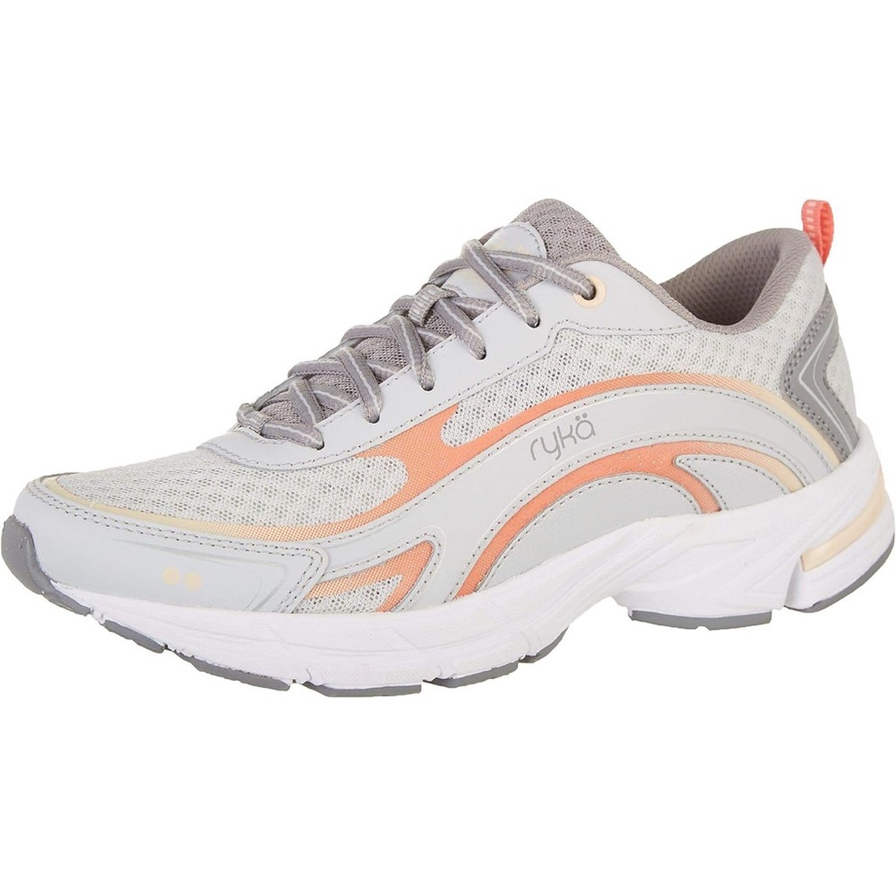 Ryka Inspire Grey Leather Walking Sneakers Sz 8.5